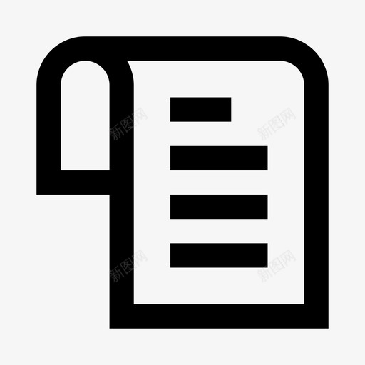 文件纸张卷图标svg_新图网 https://ixintu.com 卷 文件 时间表 界面2 纸张 行