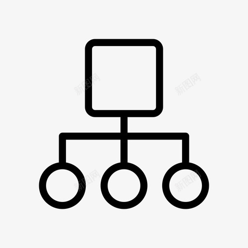 网络图表连接图标svg_新图网 https://ixintu.com 共享 图表 层次结构 网络 网络通信线路和字形图标 连接