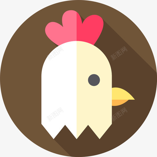 鸡肉屠夫6扁平图标svg_新图网 https://ixintu.com 屠夫6 扁平 鸡肉