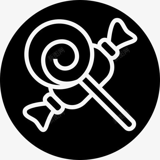 糖果礼物棒棒糖图标svg_新图网 https://ixintu.com 圣诞 徽章 棒棒糖 礼物 糖果