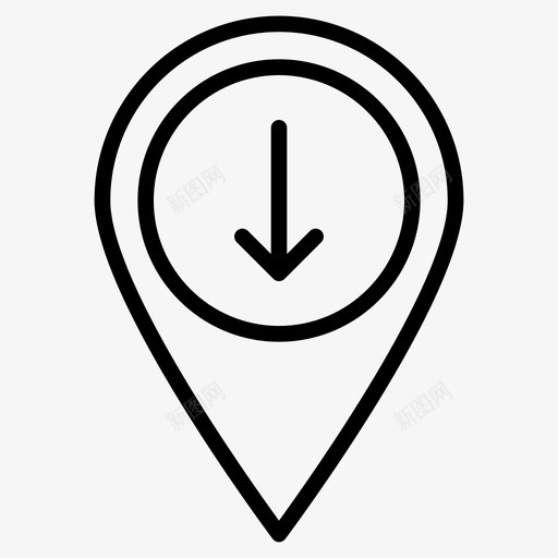 gps位置地图图标svg_新图网 https://ixintu.com gps pin 下载 位置 图标 地图 方向 线图