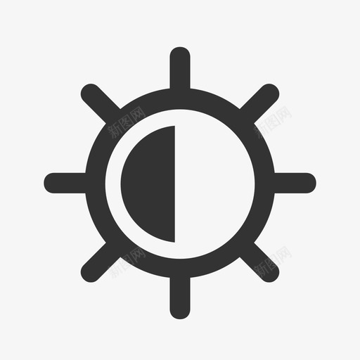 亮度调节svg_新图网 https://ixintu.com 亮度调节 线性 扁平 简约 单色
