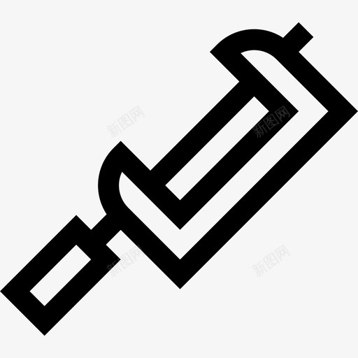 钢锯结构122线性图标svg_新图网 https://ixintu.com 线性 结构122 钢锯