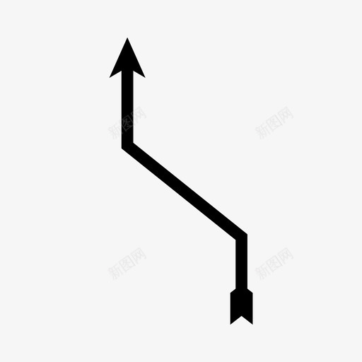 箭弓向上图标svg_新图网 https://ixintu.com 向上 弓 方向 箭 箭弓1