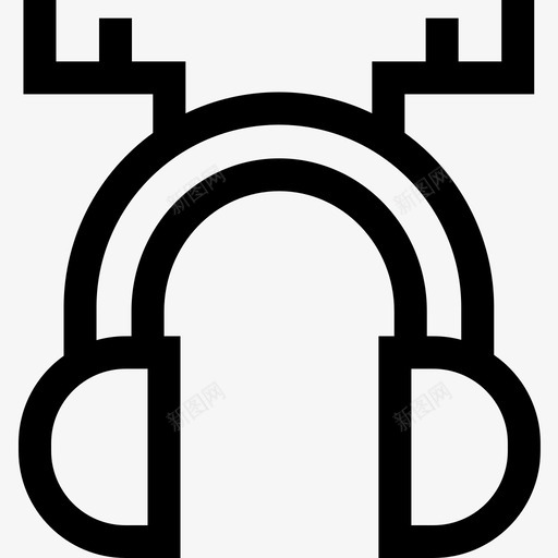 耳罩冬衣及配件轮廓线状图标svg_新图网 https://ixintu.com 冬衣 线状 耳罩 轮廓 配件