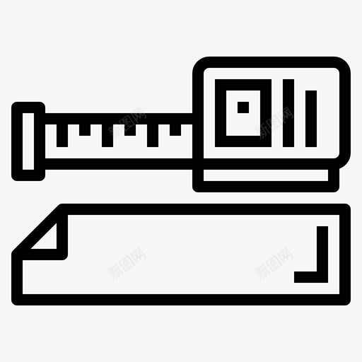 卷尺建筑尺子图标svg_新图网 https://ixintu.com 卷尺 尺子 工具 工艺 建筑