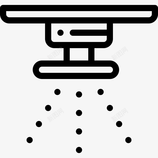 烟雾探测器智能家居14线性图标svg_新图网 https://ixintu.com 智能家居14 烟雾探测器 线性