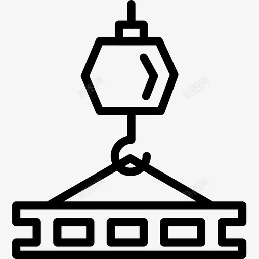 96号结构直线起重机图标svg_新图网 https://ixintu.com 96号 直线 结构 起重机