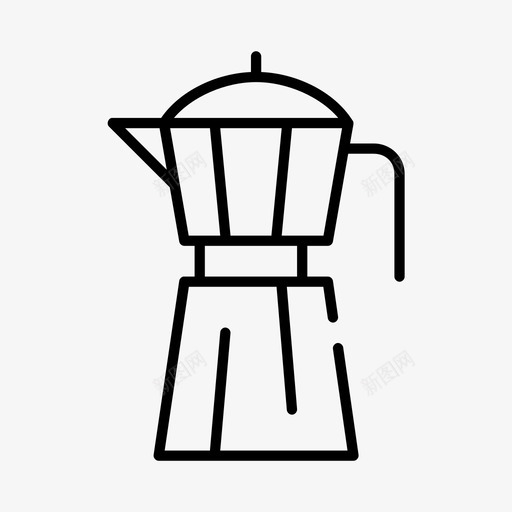 水壶咖啡厨房图标svg_新图网 https://ixintu.com 厨房 咖啡 咖啡图标缺口薄 水壶 生活方式 茶 莫卡壶