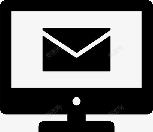电脑电子邮件显示器图标svg_新图网 https://ixintu.com 屏幕 技术 显示器 电子邮件 电脑