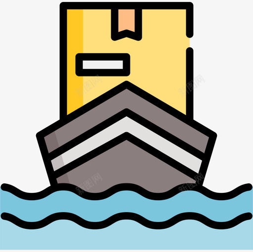船物流70线颜色图标svg_新图网 https://ixintu.com 物流 颜色