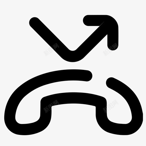 未接电话设备手机图标svg_新图网 https://ixintu.com 手机 接收器 未接 电话 设备