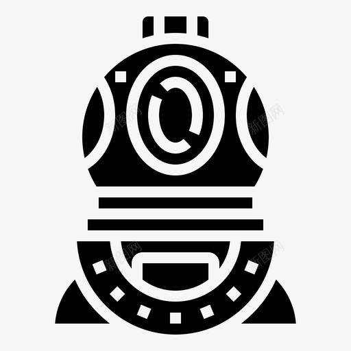 潜水头盔潜水18雕文图标svg_新图网 https://ixintu.com 头盔 潜水 雕文