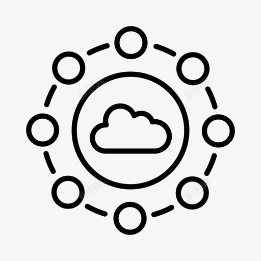 云计算数字互联网图标svg_新图网 https://ixintu.com 云计算 互联网 在线文件共享 数字 数字文件共享 网络