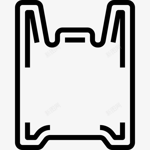 塑料袋生态177线性图标svg_新图网 https://ixintu.com 塑料袋 生态177 线性