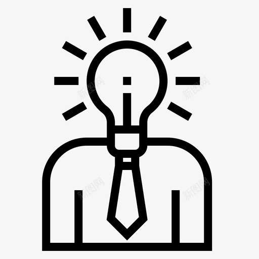 思想商业和人直线的图标svg_新图网 https://ixintu.com 商业 思想 直线