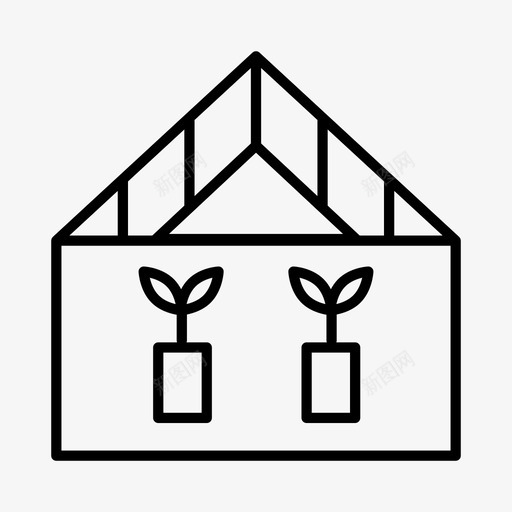 温室农业生态屋图标svg_新图网 https://ixintu.com 农业 农场 温室 生态 生态屋
