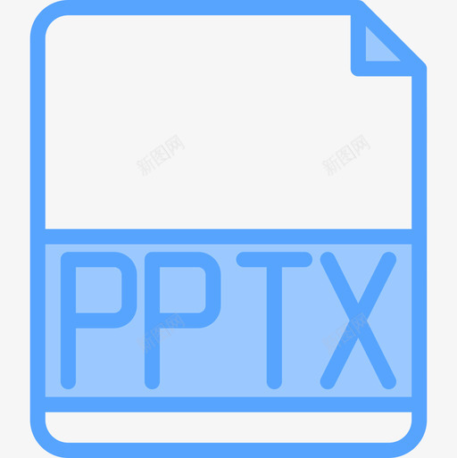 Pptx文件扩展名5蓝色图标svg_新图网 https://ixintu.com Pptx 扩展名 文件 蓝色