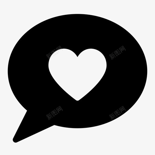 可爱的留言聊天壁炉图标svg_新图网 https://ixintu.com 交谈 可爱的留言 壁炉 心灵 聊天