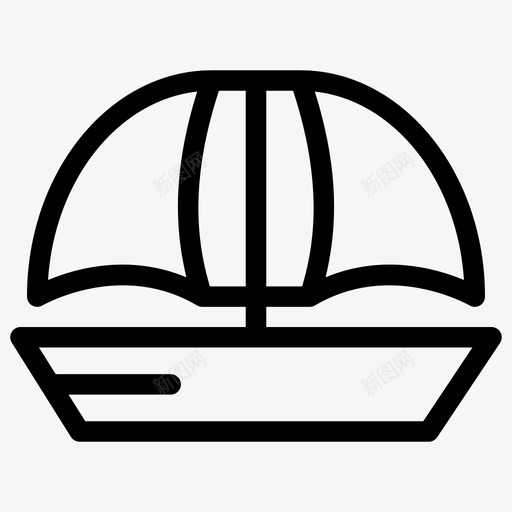 船帆船夏天图标svg_新图网 https://ixintu.com 夏天 帆船