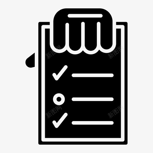 检查表手规定图标svg_新图网 https://ixintu.com 作表 工作 时间表 检查表 规定