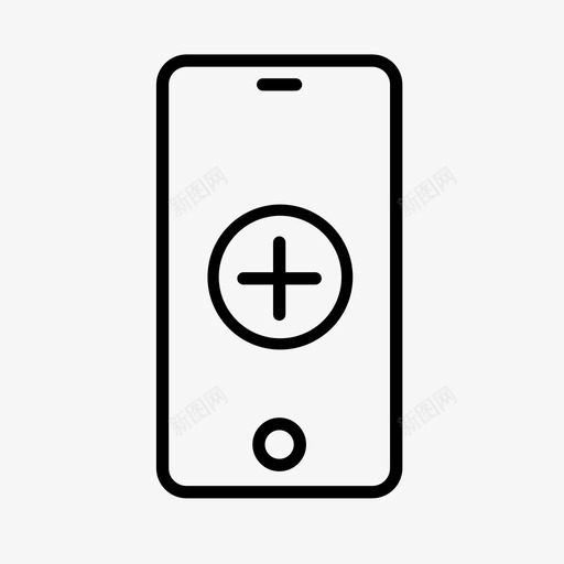 加手机手机图标svg_新图网 https://ixintu.com 手机