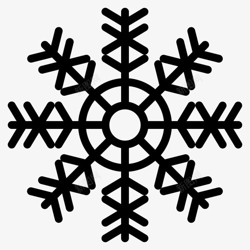 雪花209天气线性图标svg_新图网 https://ixintu.com 209天气 线性 雪花