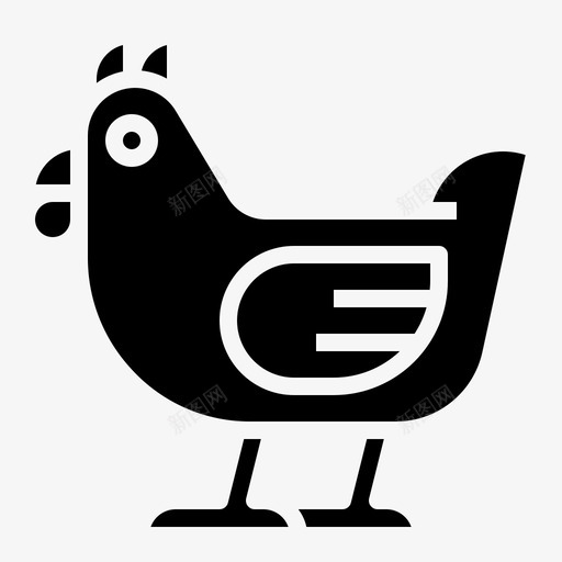 鸡肉农业动物图标svg_新图网 https://ixintu.com 农业 农场 动物 鸡肉
