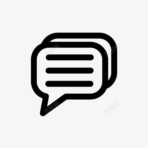 聊天交谈讨论图标svg_新图网 https://ixintu.com 交谈 信息 电子商务 聊天 讨论