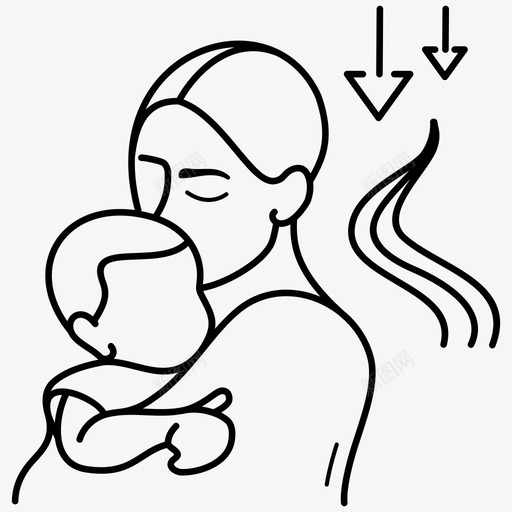 产后脱发再生症状图标svg_新图网 https://ixintu.com 产后脱发 再生 掉发 毛发学 治疗 症状 长势