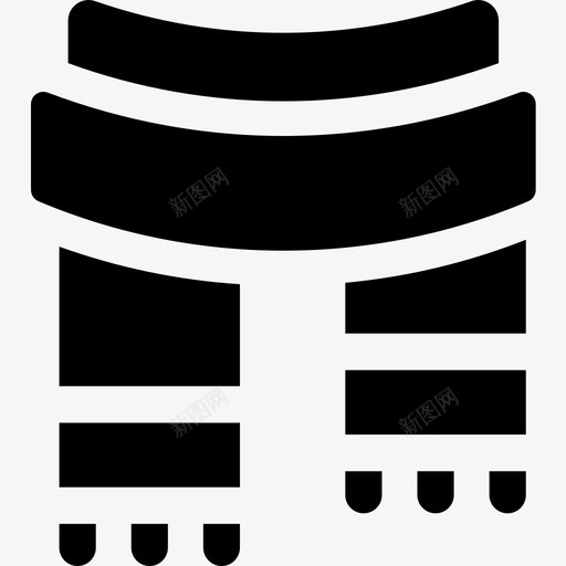 围巾冬季63填充图标svg_新图网 https://ixintu.com 冬季63 围巾 填充