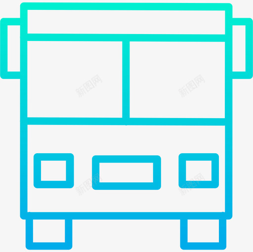 142路公交梯度交通图标svg_新图网 https://ixintu.com 142路公交梯度交通