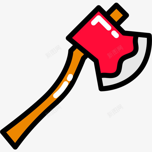 斧头园艺工具9填充图标svg_新图网 https://ixintu.com 园艺 填充 工具 斧头