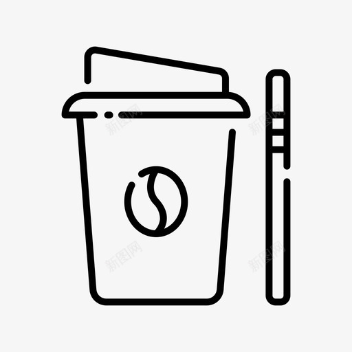 咖啡街头食品5直系图标svg_新图网 https://ixintu.com 咖啡 直系 街头 食品
