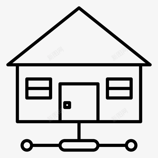 家庭物联网网络图标svg_新图网 https://ixintu.com 家庭 技术 物联网 网络