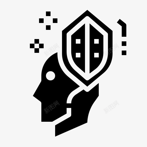 知识产权保险脑头图标svg_新图网 https://ixintu.com 保护 保险 盾牌 知识产权