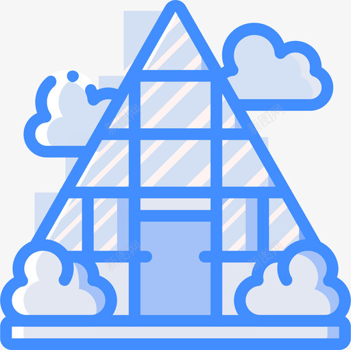 Teepee外壳4蓝色图标svg_新图网 https://ixintu.com Teepee 外壳 蓝色