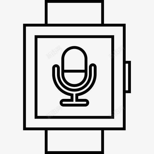 智能手表麦克风录音机声音图标svg_新图网 https://ixintu.com 声音 录音机 智能手表线路 智能手表麦克风