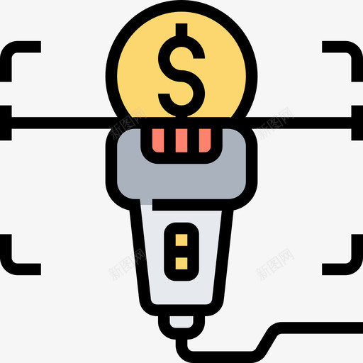扫描仪无现金社会3线性颜色图标svg_新图网 https://ixintu.com 扫描仪 无现金 社会 线性 颜色