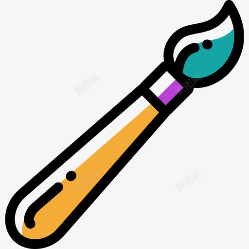 画笔创意工具22色彩省略图标svg_新图网 https://ixintu.com 创意工具22 画笔 色彩省略