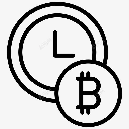 时间比特币102线性图标svg_新图网 https://ixintu.com 时间 比特币102 线性