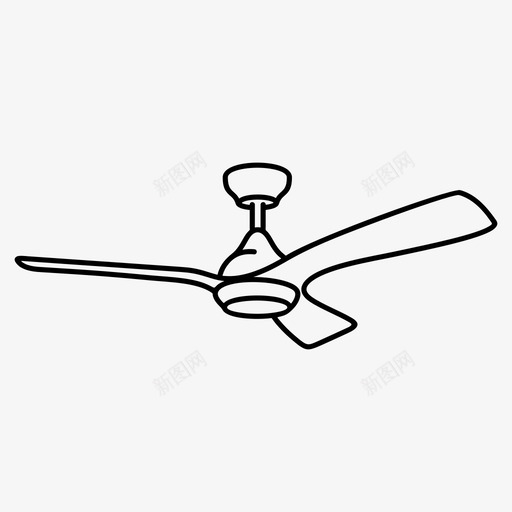 带灯吊扇气流led灯图标svg_新图网 https://ixintu.com led灯 带灯吊扇 气流