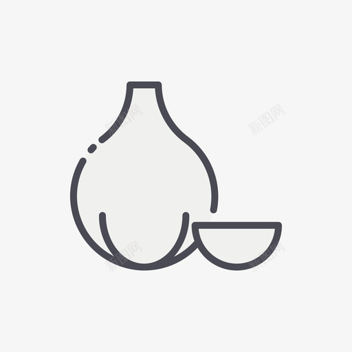 洋葱香料2线形颜色图标svg_新图网 https://ixintu.com 洋葱 线形 颜色 香料
