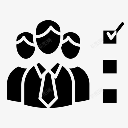 团队列表检查表人员图标svg_新图网 https://ixintu.com 人员 任务 列表 团队 检查表 管理