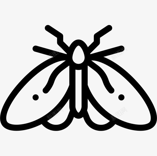 蛾子昆虫11线状图标svg_新图网 https://ixintu.com 昆虫 线状 蛾子