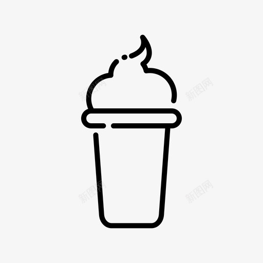 冰淇淋街头食品5直系图标svg_新图网 https://ixintu.com 冰淇淋 直系 街头 食品