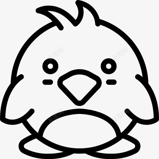 小鸟可爱的图标2直线型svg_新图网 https://ixintu.com 可爱 图标 小鸟 爱的 直线 线型