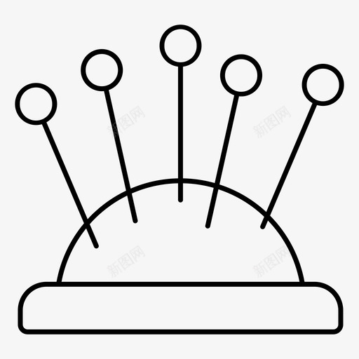 针垫针针架图标svg_新图网 https://ixintu.com 工艺品 针 针垫 针架 针线