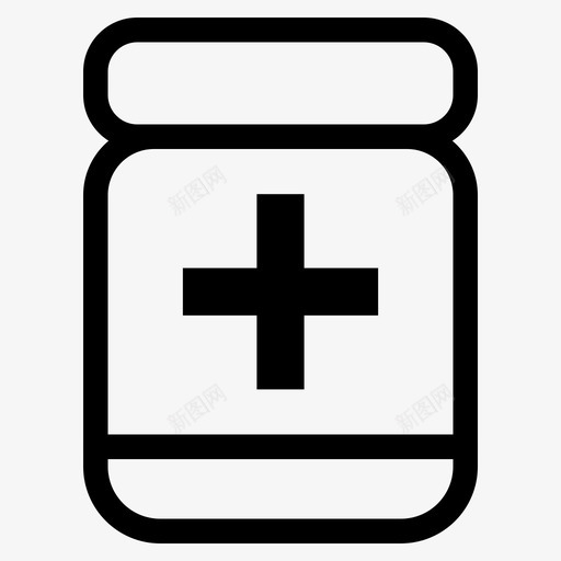 药品胶囊药瓶图标svg_新图网 https://ixintu.com 胶囊 药丸 药品 药瓶