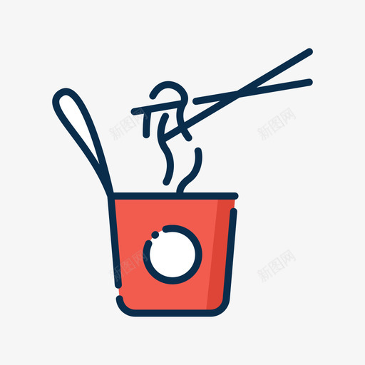 面条街头食品6原色图标svg_新图网 https://ixintu.com 原色 街头 面条 食品